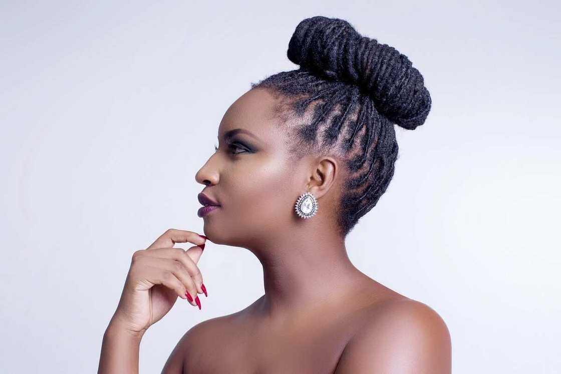 High bun dreadlocks High bun dreadlocks