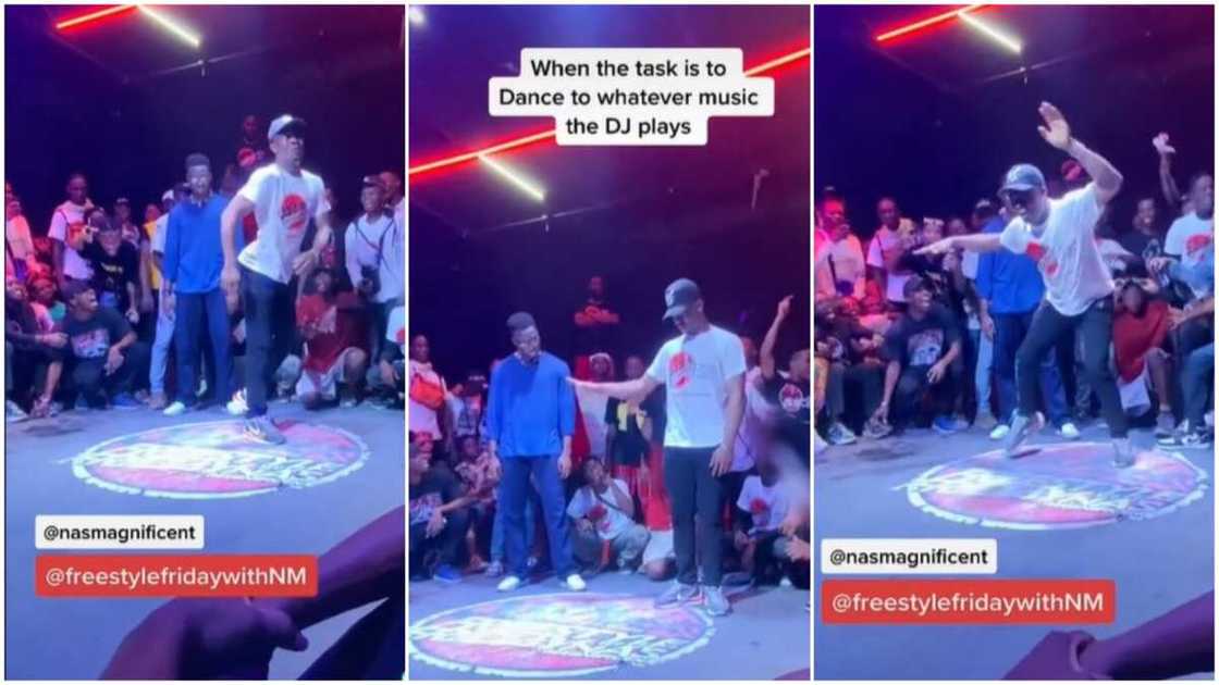 His opponent stood still watching him. His opponent stood still watching him.