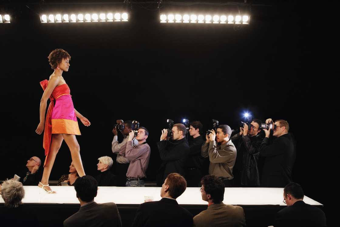 a model on runway