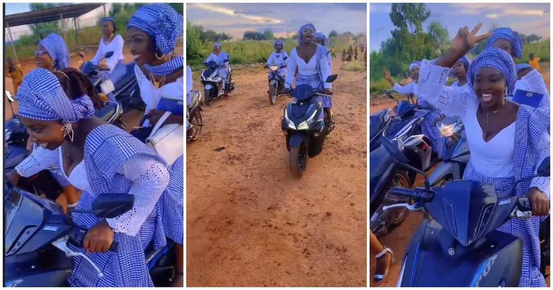 Mount bikes, women, convoy Mount bikes, women, convoy