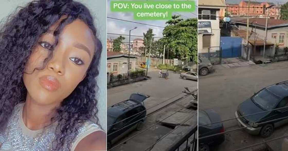 Nigerian lady who lives close to cemetery shares video Nigerian lady who lives close to cemetery shares video