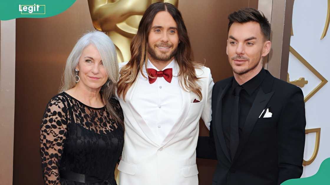 Jared Leto with his mother, Constance Leto, and brother, Shannon Leto. Jared Leto with his mother, Constance Leto, and brother, Shannon Leto.