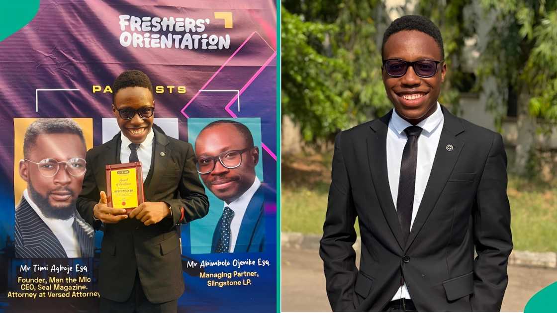 A University of Ibadan 100 level law student wins his first award during competition A University of Ibadan 100 level law student wins his first award during competition