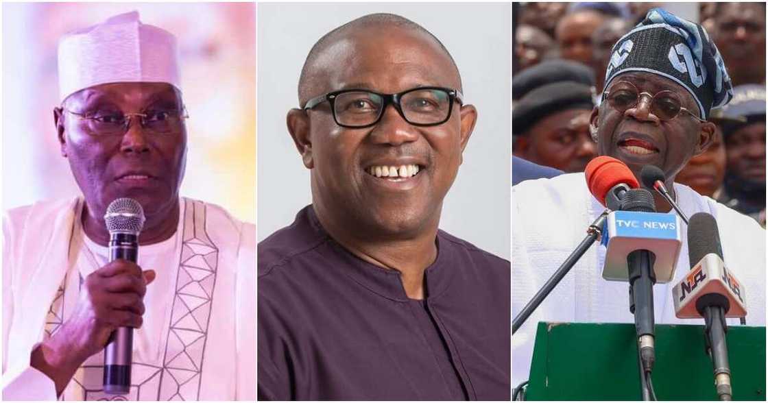 Bola Tinubu, Peter Obi, Atiku Abubakar