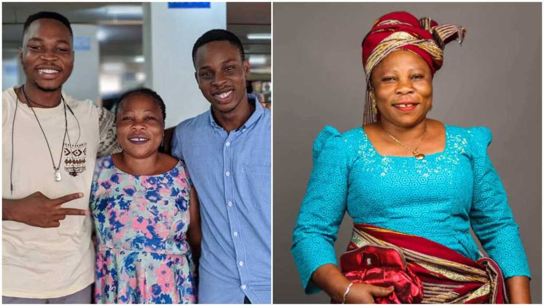 Woman who sold yogurt in Lagos to train her children fianlly smile, one of her sons now work with Google Woman who sold yogurt in Lagos to train her children fianlly smile, one of her sons now work with Google