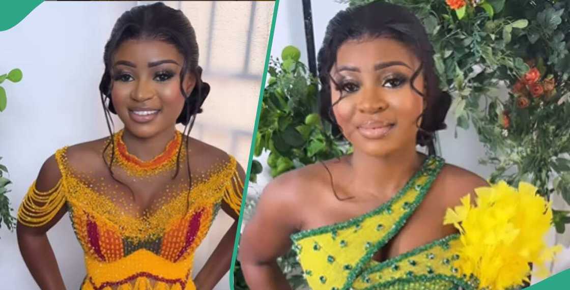 Bride Nancy looks lovely in her kente dresses Bride Nancy looks lovely in her kente dresses