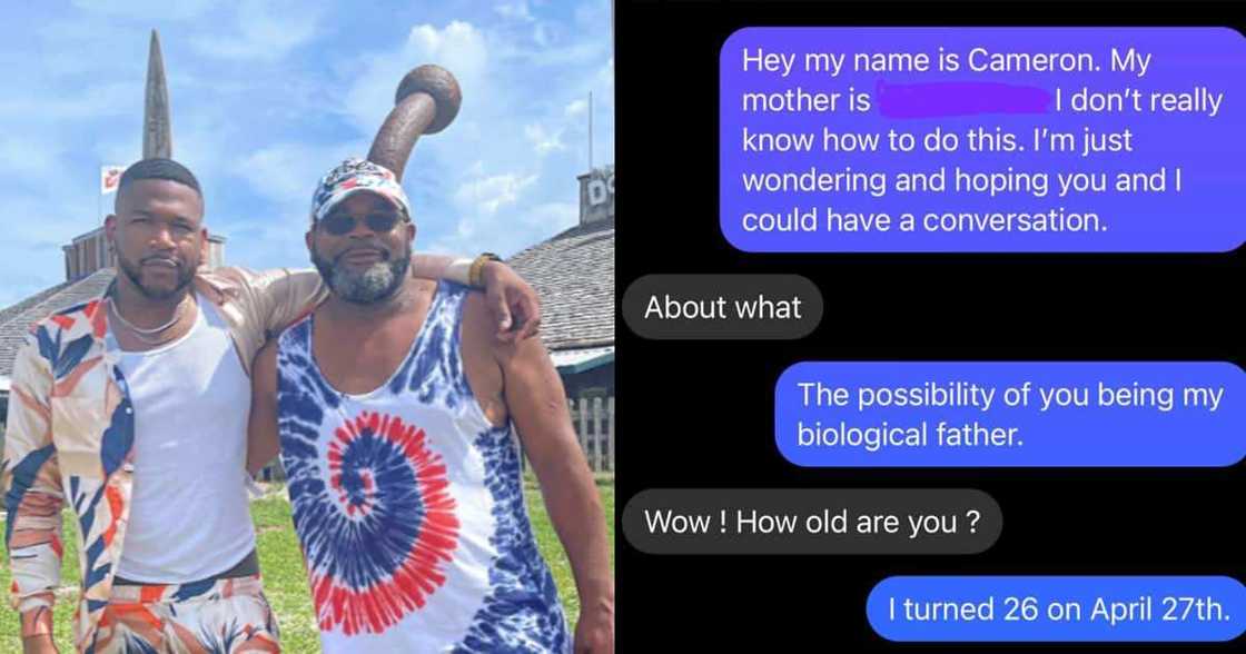 Cameron reunited with his biological father.