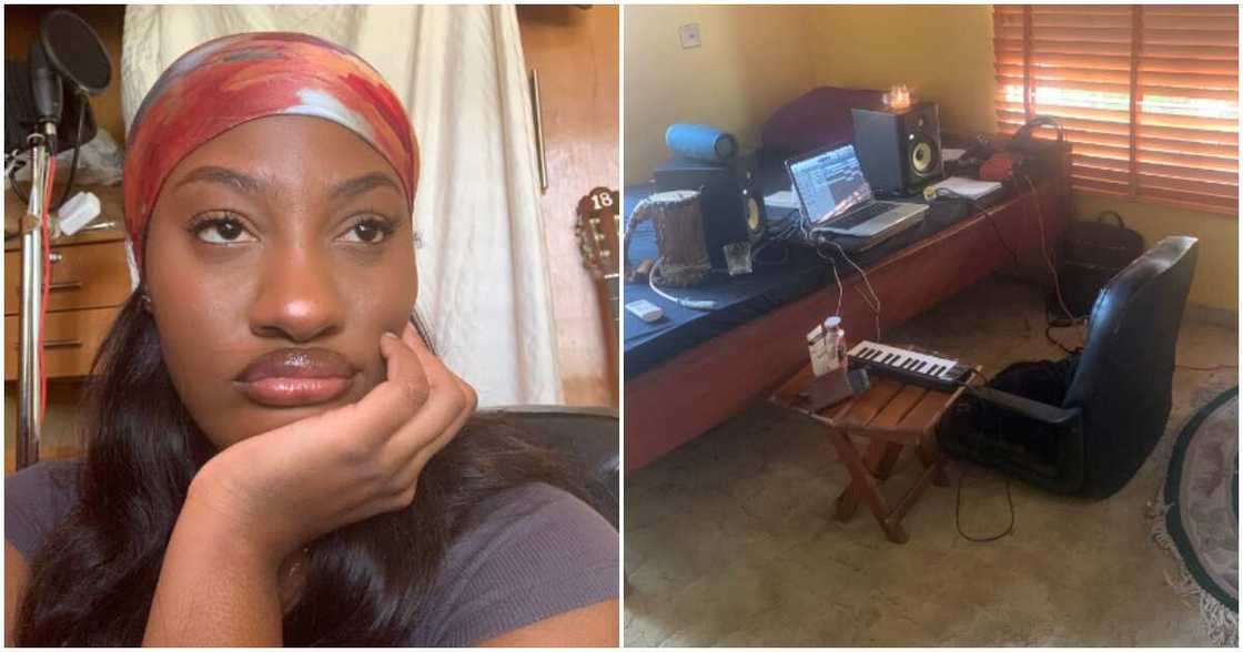 Singer Tems' old studio. Singer Tems' old studio.