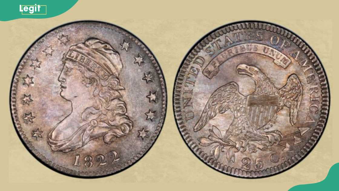 1822 capped bust quarter 25/50c regular strike 1822 capped bust quarter 25/50c regular strike