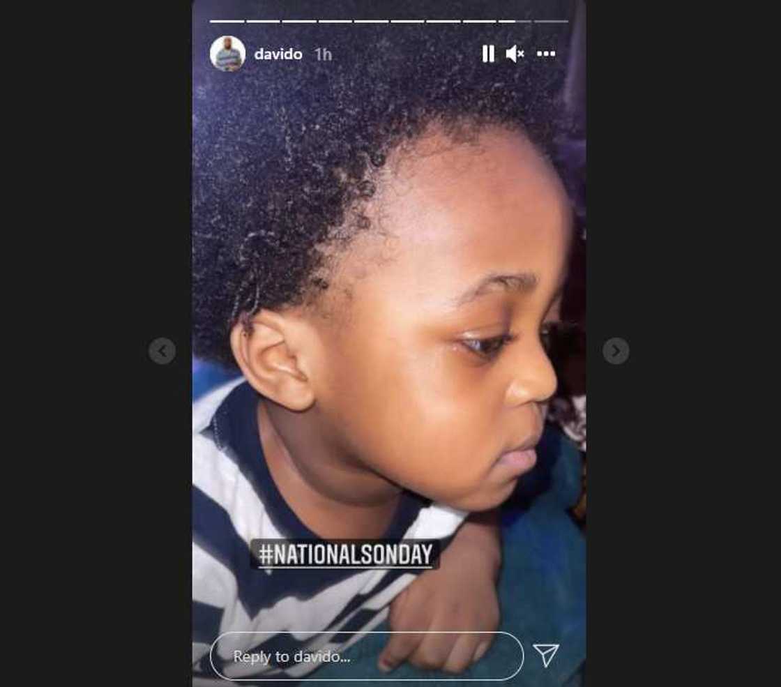 Davido's son Ifeanyi. Davido's son Ifeanyi.