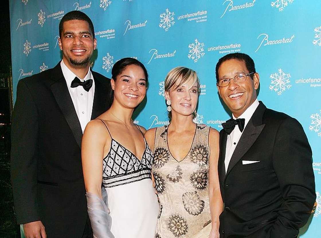 Bryant Gumbel, his wife Hilary Quinlan, daughter Jillian, and son Bradley