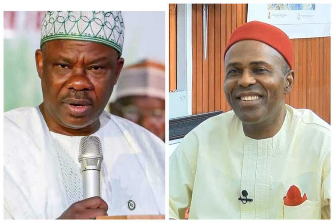 Minista Onu da Sanata Amosun. Minista Onu da Sanata Amosun.