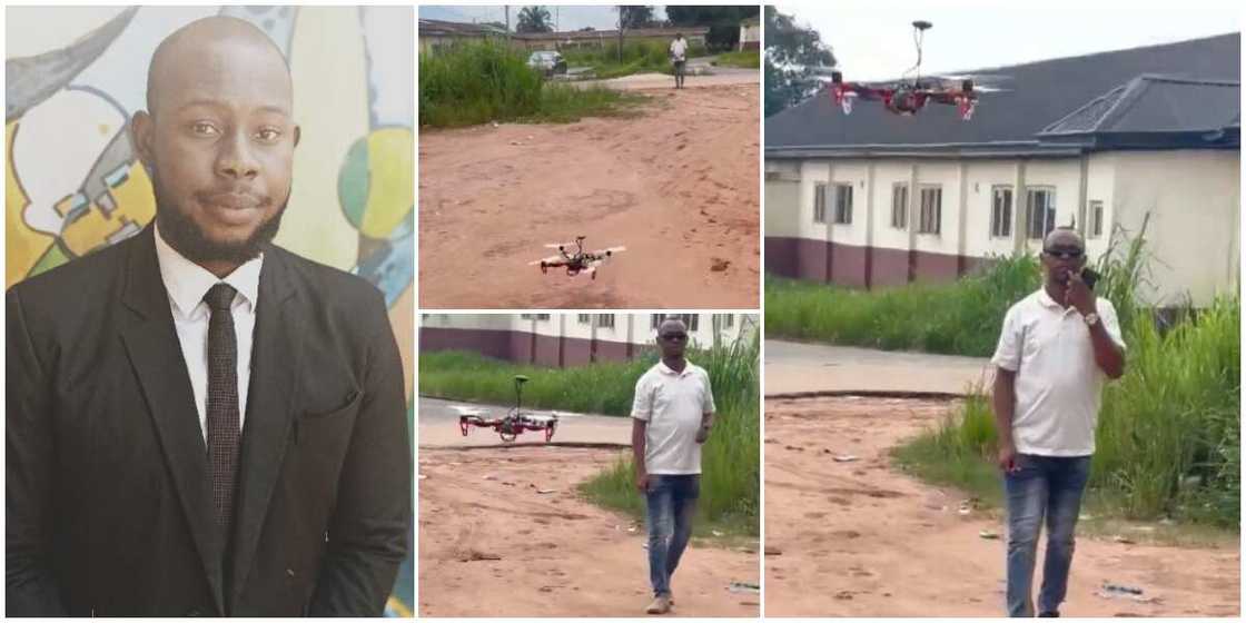 Reactions as Nigerian student builds surveillance drone as final year project, uses it inside school Reactions as Nigerian student builds surveillance drone as final year project, uses it inside school