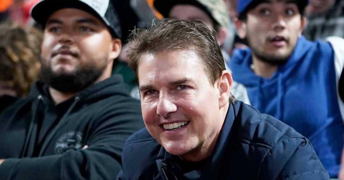 Tom Cruise spotted looking diffrent at baseball game. Tom Cruise spotted looking diffrent at baseball game.