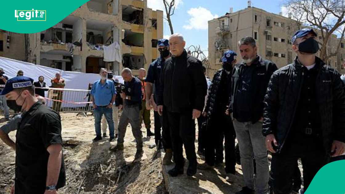 Benjamin Netanyahu a wajen da Iran ta kai hari Benjamin Netanyahu a wajen da Iran ta kai hari