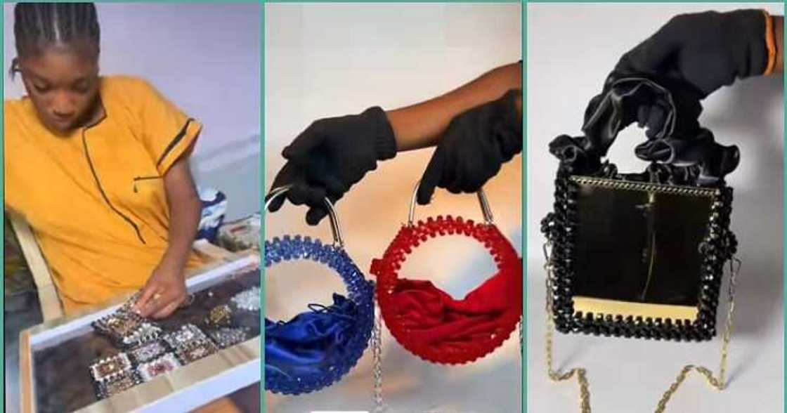 Pretty Nigerian lady who makes beaded bags shares amount of money she makes Pretty Nigerian lady who makes beaded bags shares amount of money she makes