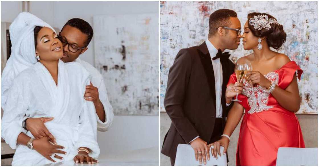 Omoni Oboli and husband on Valentine's Day. Omoni Oboli and husband on Valentine's Day.