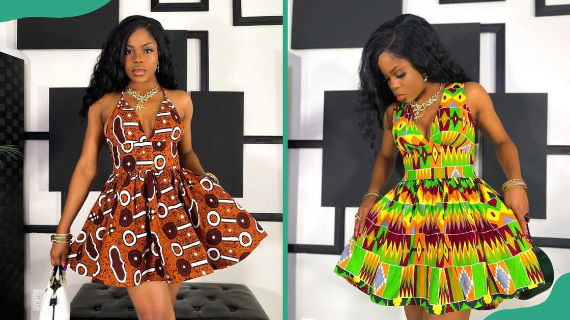 Halter strap Ankara short dress Halter strap Ankara short dress