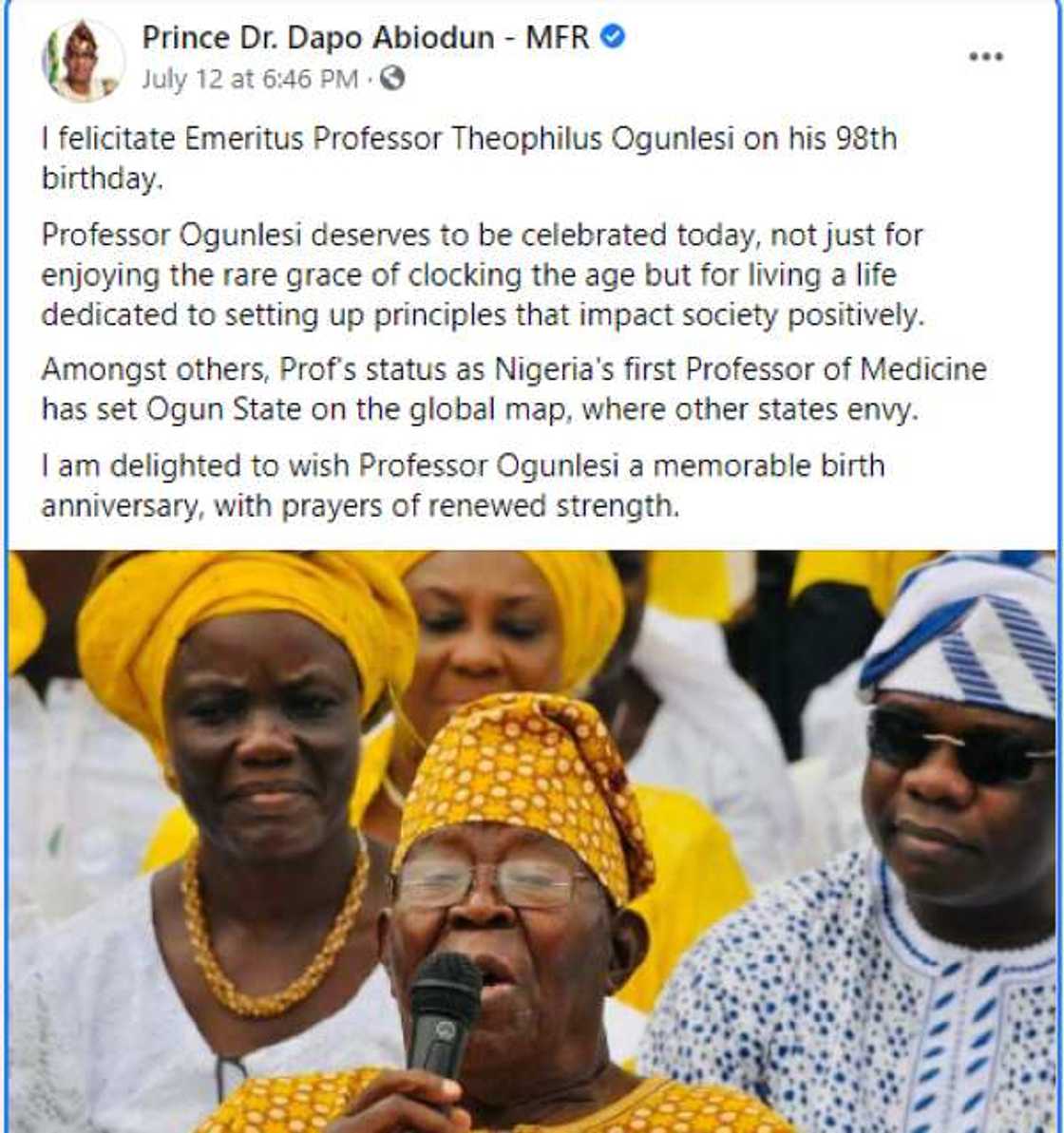 Yes! It’s Theophilus Ogunlesi, not Olujimi Akinkugbe Nigeria's first Professor of Medicine Yes! It’s Theophilus Ogunlesi, not Olujimi Akinkugbe Nigeria's first Professor of Medicine