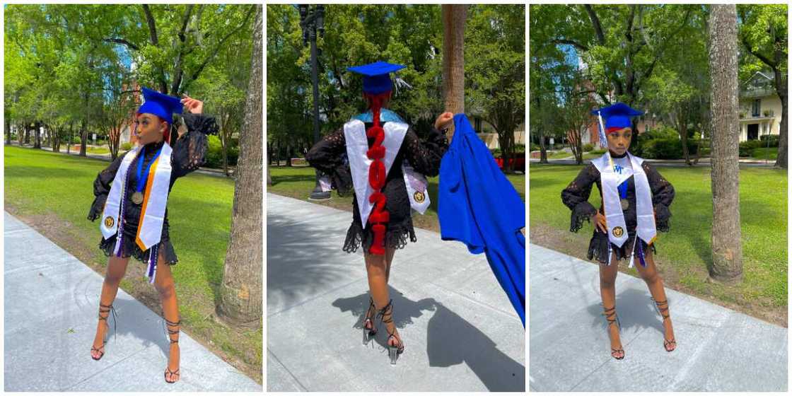 Young Lady Celebrates Graduating from University with a Customized Hairstyle that 'Screams' 2021 Young Lady Celebrates Graduating from University with a Customized Hairstyle that 'Screams' 2021