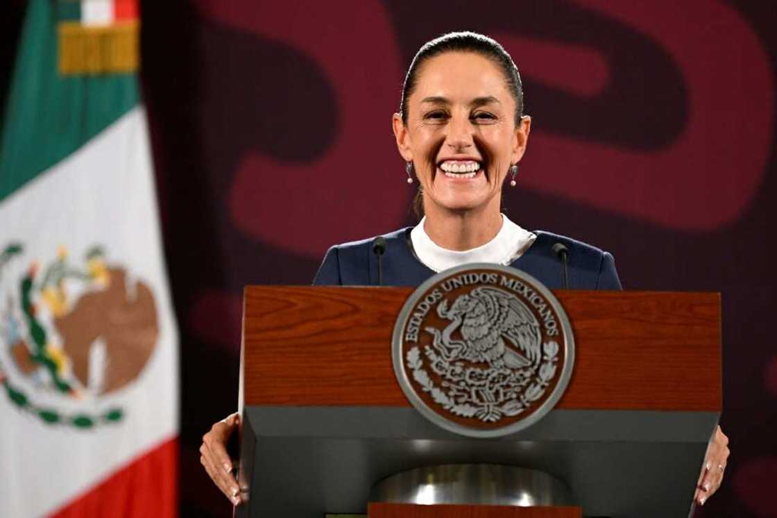 Mexico's president-elect Claudia Sheinbaum smiles during a press conference Mexico's president-elect Claudia Sheinbaum smiles during a press conference