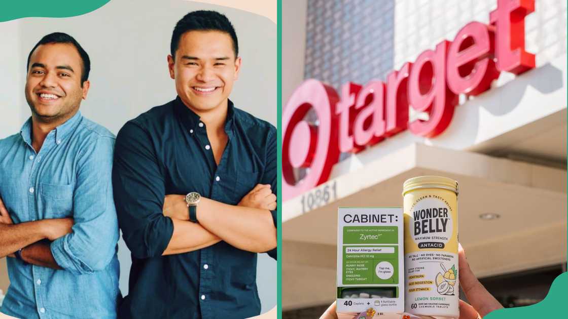 Cabinet Health's co-founders and display of some Cabinet Health products Cabinet Health's co-founders and display of some Cabinet Health products