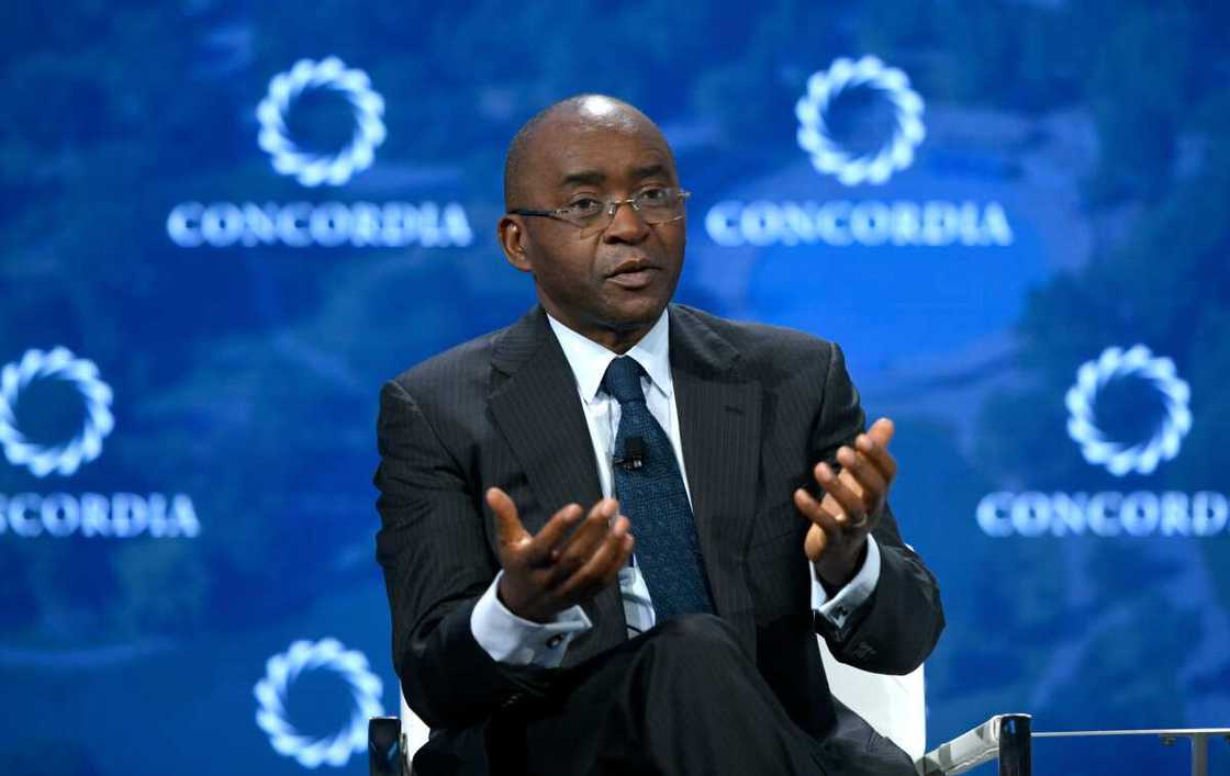 Group Executive Chairman for Econet Wireless Global Strive Masiyiwa speaks onstage during the Concordia Annual Summit