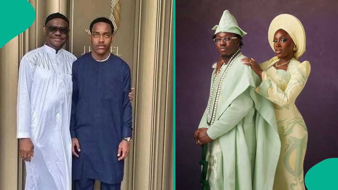 Nyesom Wike's son spotted at singer Zlatan Ibile's wedding in Lagos. Nyesom Wike's son spotted at singer Zlatan Ibile's wedding in Lagos.