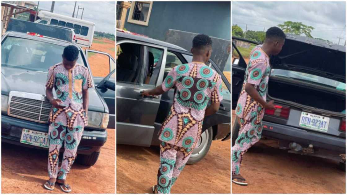 Old model Benz in Nigeria/Nigerian man bought car. Old model Benz in Nigeria/Nigerian man bought car.