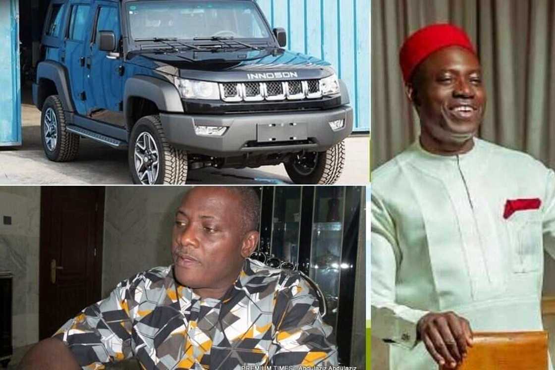 Anambra State governor-elect, Chukwuma Soludo and MD of Innoson Motors, Innocent Chukwuma Anambra State governor-elect, Chukwuma Soludo and MD of Innoson Motors, Innocent Chukwuma