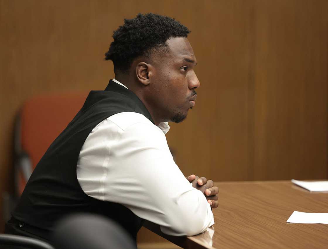 Raja Jackson in a San Fernando courtroom