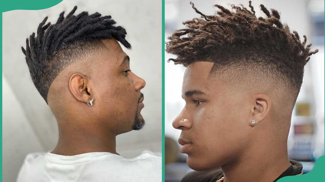 Short locs with fade Short locs with fade