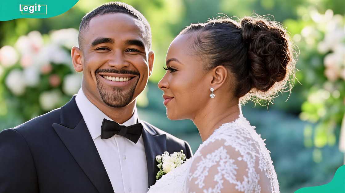 Bry Burrows and Jalen Hurts at their wedding at the luxurious Ritz-Carlton