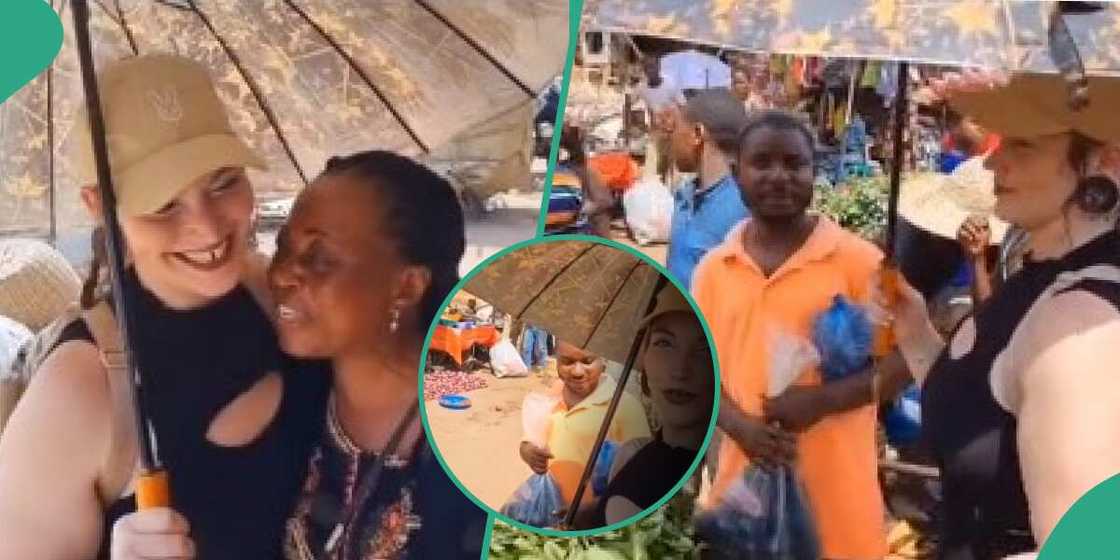 Oyinbo lady, market women Oyinbo lady, market women