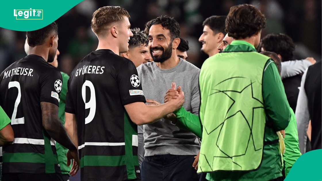 Viktor Gyokeres, Ruben Amorim, Sporting CP, Manchester United, Estadio Jose Alvalde, Lisbon, Portugal, UEFA Champions League. Viktor Gyokeres, Ruben Amorim, Sporting CP, Manchester United, Estadio Jose Alvalde, Lisbon, Portugal, UEFA Champions League.