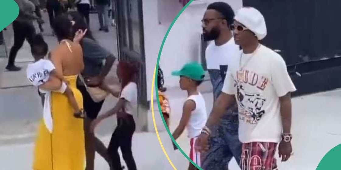 Nigerian singer Wizkid and his family at the beach Nigerian singer Wizkid and his family at the beach