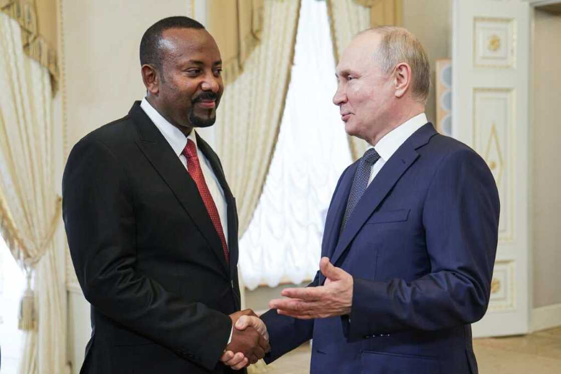 Russian President Vladimir Putin met with Ethiopia's Prime Minister Abiy Ahmed Russian President Vladimir Putin met with Ethiopia's Prime Minister Abiy Ahmed