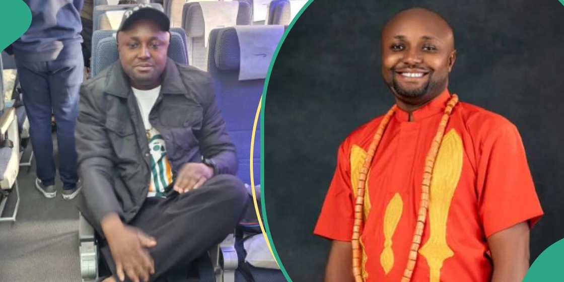 Davido's aide Isreal DMW flies economy to London. Davido's aide Isreal DMW flies economy to London.