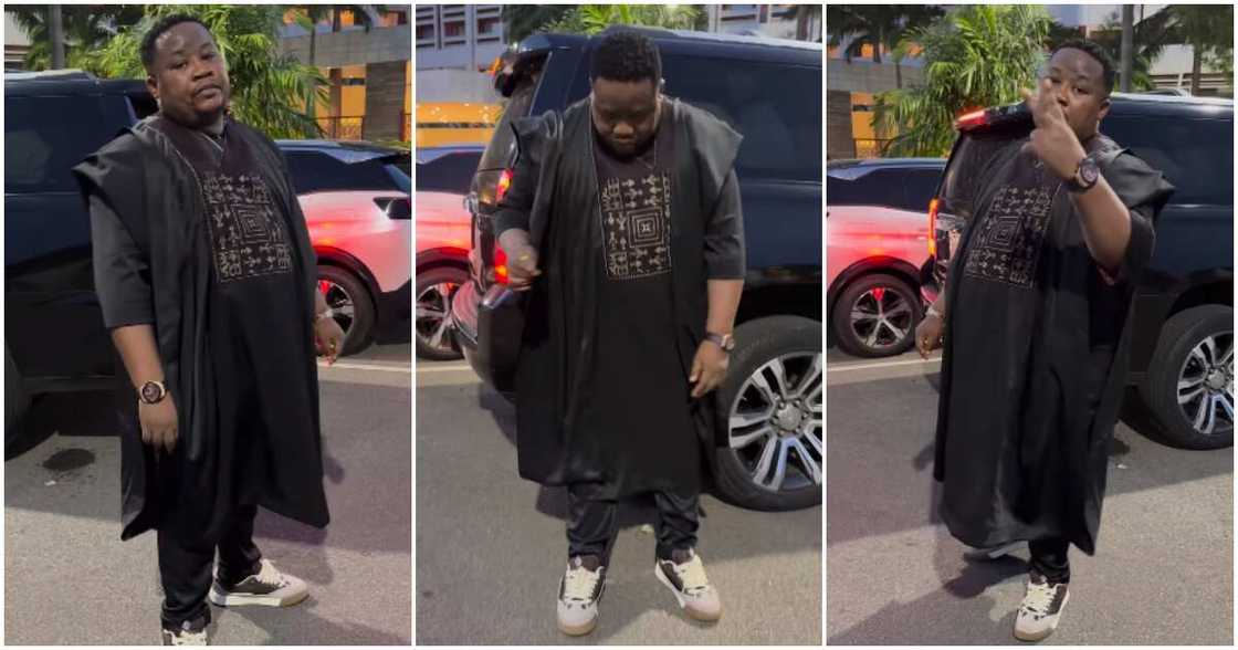 Cubana Chiefpriest rocks N1.5m agbada and N1m sneakers.