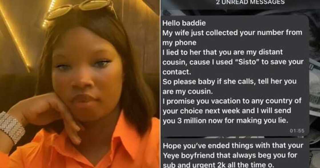 Sugar daddy bribes side chick to hide affair from wife Sugar daddy bribes side chick to hide affair from wife