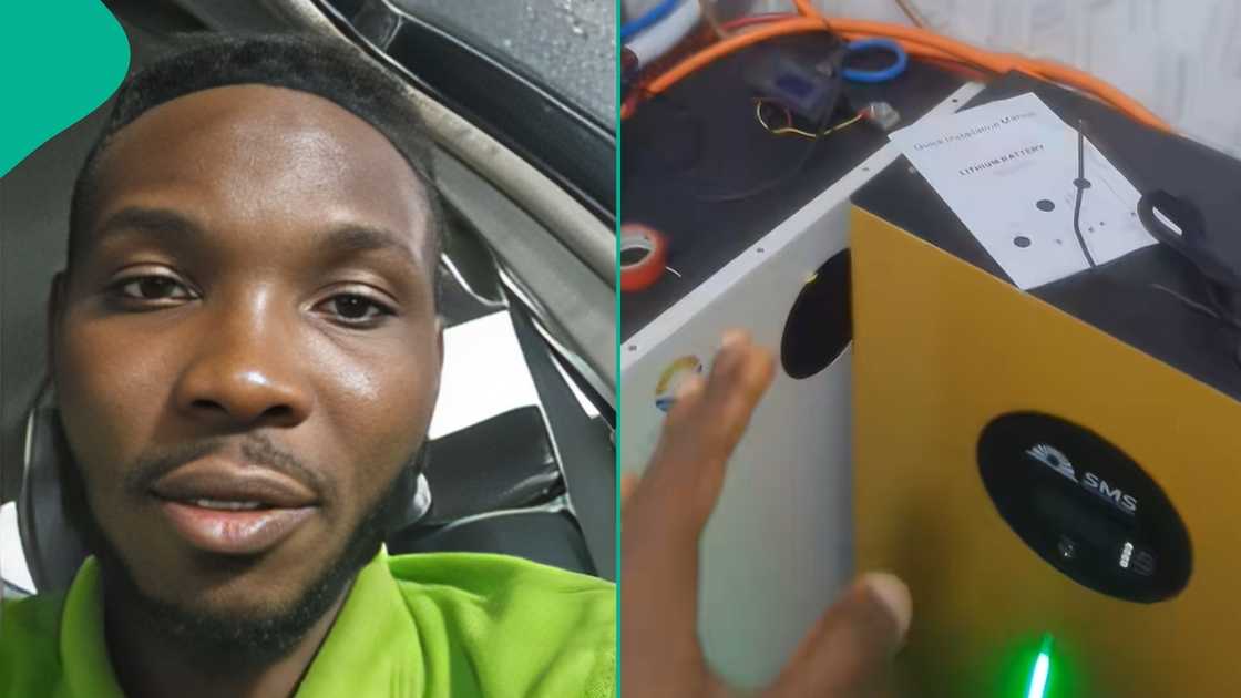 A Nigerian man explained how his 5kVA inverter with a 30kWh battery powered multiple appliances efficiently at night