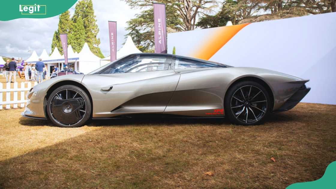 The McLaren Speedtail seen at Salon Prive, held at Blenheim Palace The McLaren Speedtail seen at Salon Prive, held at Blenheim Palace