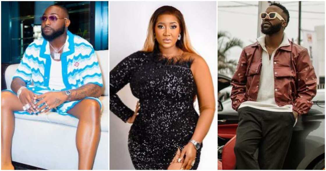 Singers Davido and Iyanya with Judty Austin Singers Davido and Iyanya with Judty Austin