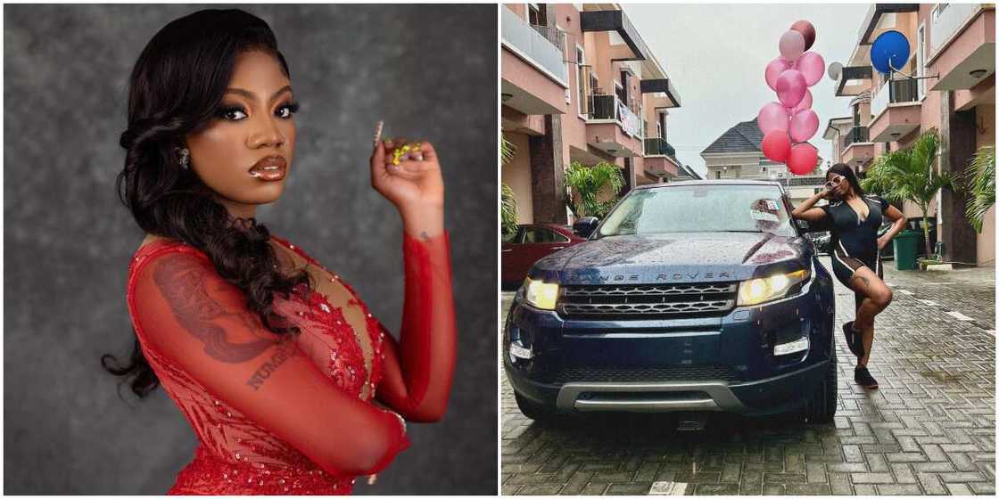 BBNaija's Angel takes a moment to appreciate herself BBNaija's Angel takes a moment to appreciate herself