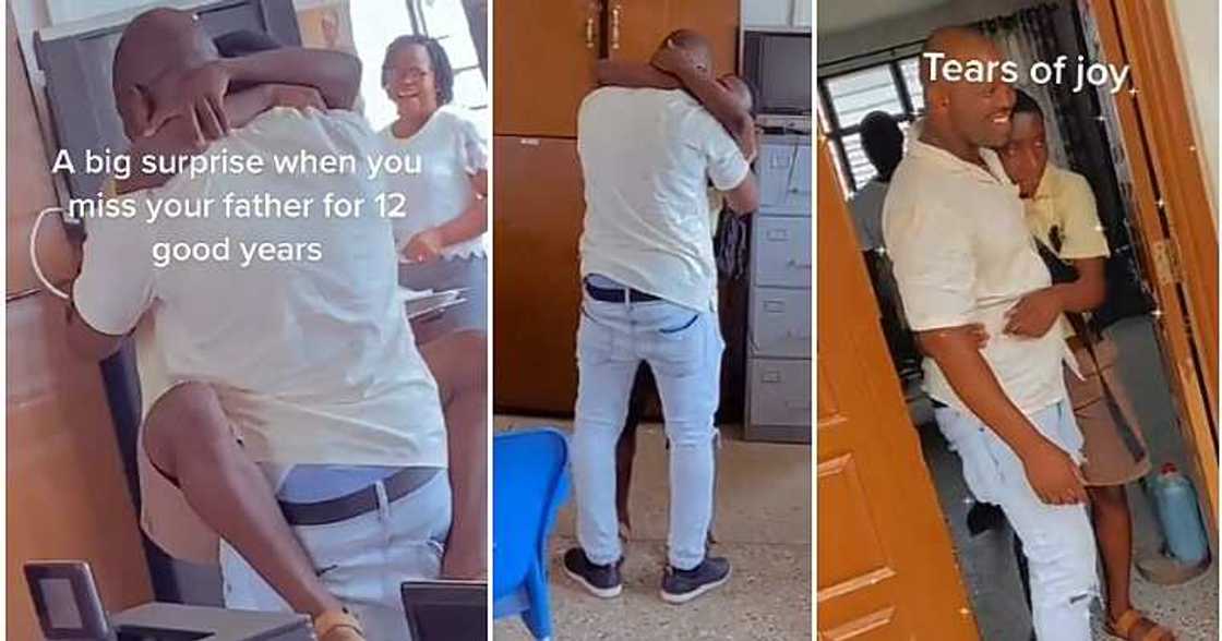Emotional reunion between father and son, 12 years Emotional reunion between father and son, 12 years