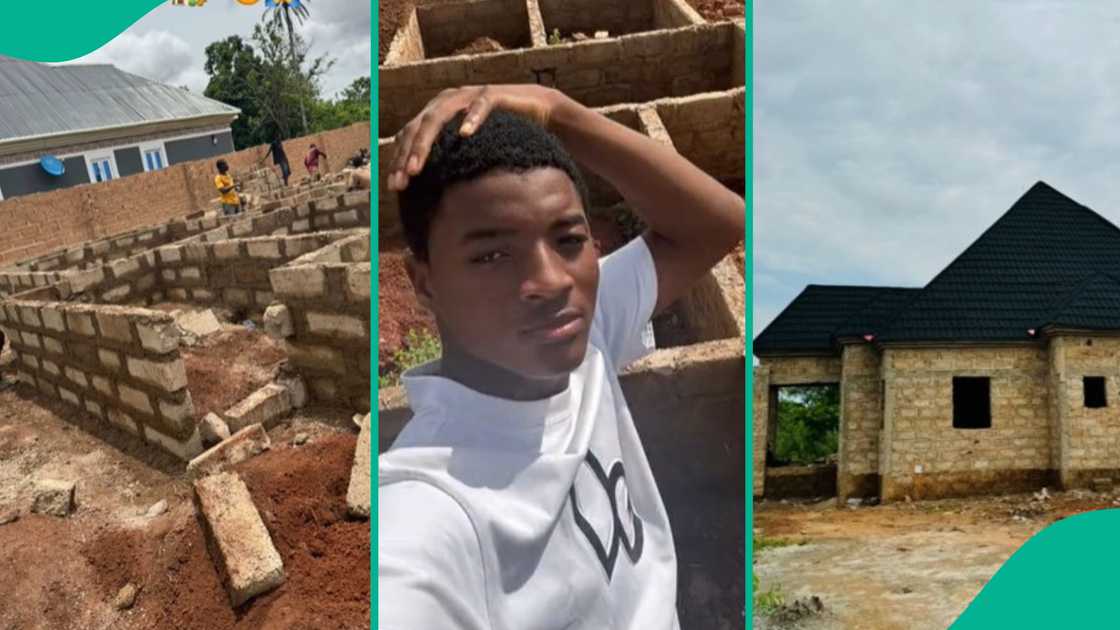 Nigerian man shares heartwarming video of completing his new home