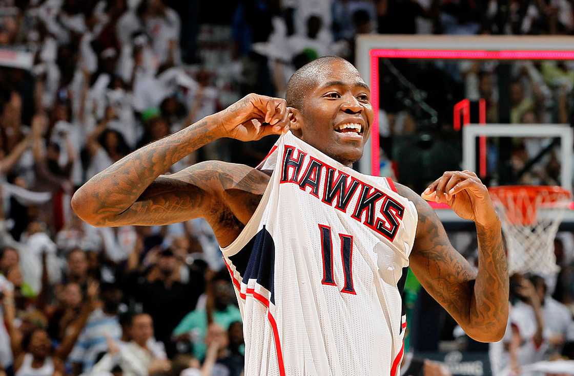 Jamal Crawford reacts after their 84-81 win over the Orlando Magic