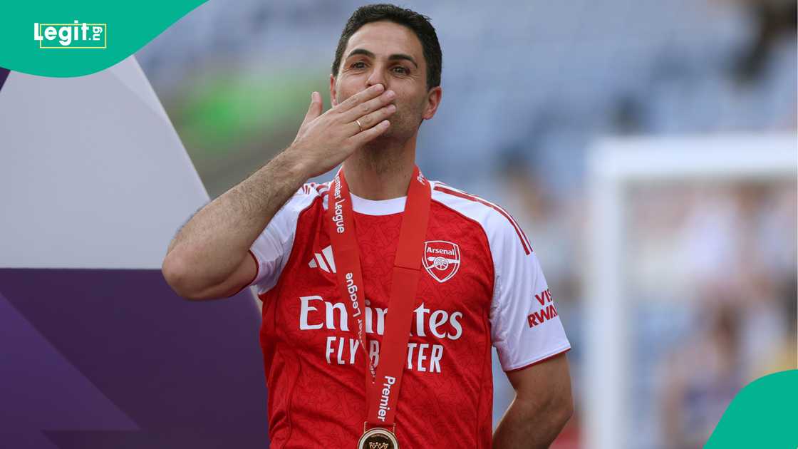 Mikel Arteta, Arsenal, Premier League, London, England. Mikel Arteta, Arsenal, Premier League, London, England.
