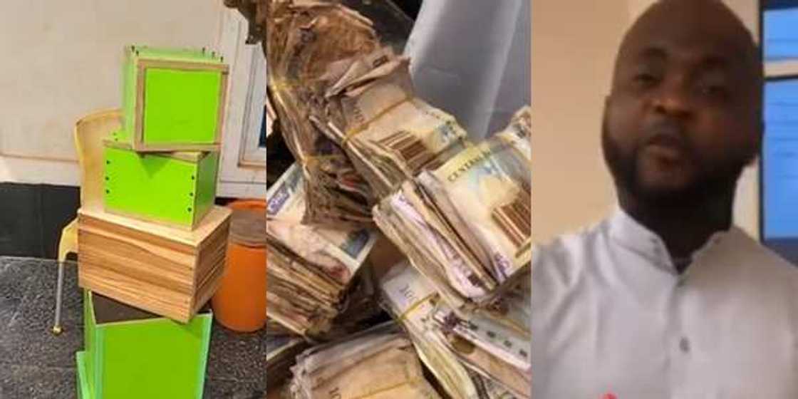 Piggy Bank: Nigerian Pastor Displays Large Sum of Money He Saved in 2021 Piggy Bank: Nigerian Pastor Displays Large Sum of Money He Saved in 2021