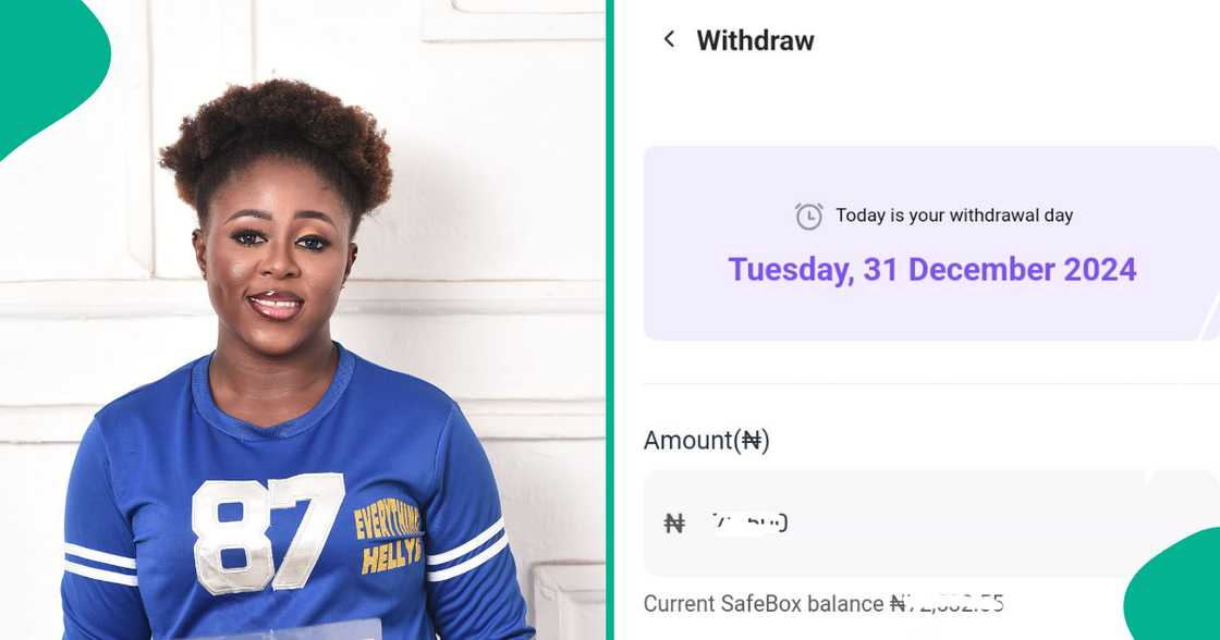 Lady saves N200 daily on Opay, shows amount she withdrew. Lady saves N200 daily on Opay, shows amount she withdrew.